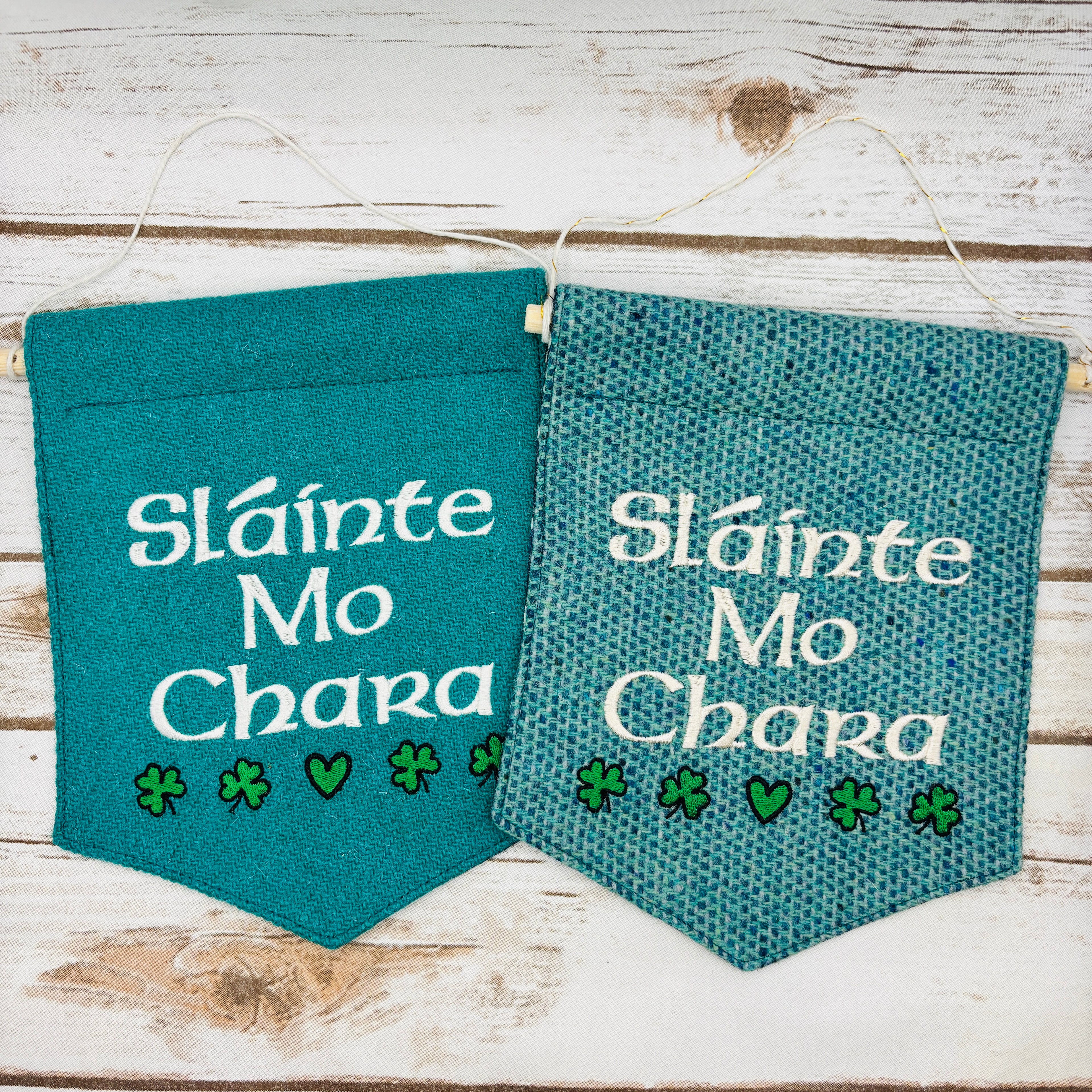 Sláinte mo chara- Be Well My Friend - Irish Pennant Wall Hanging