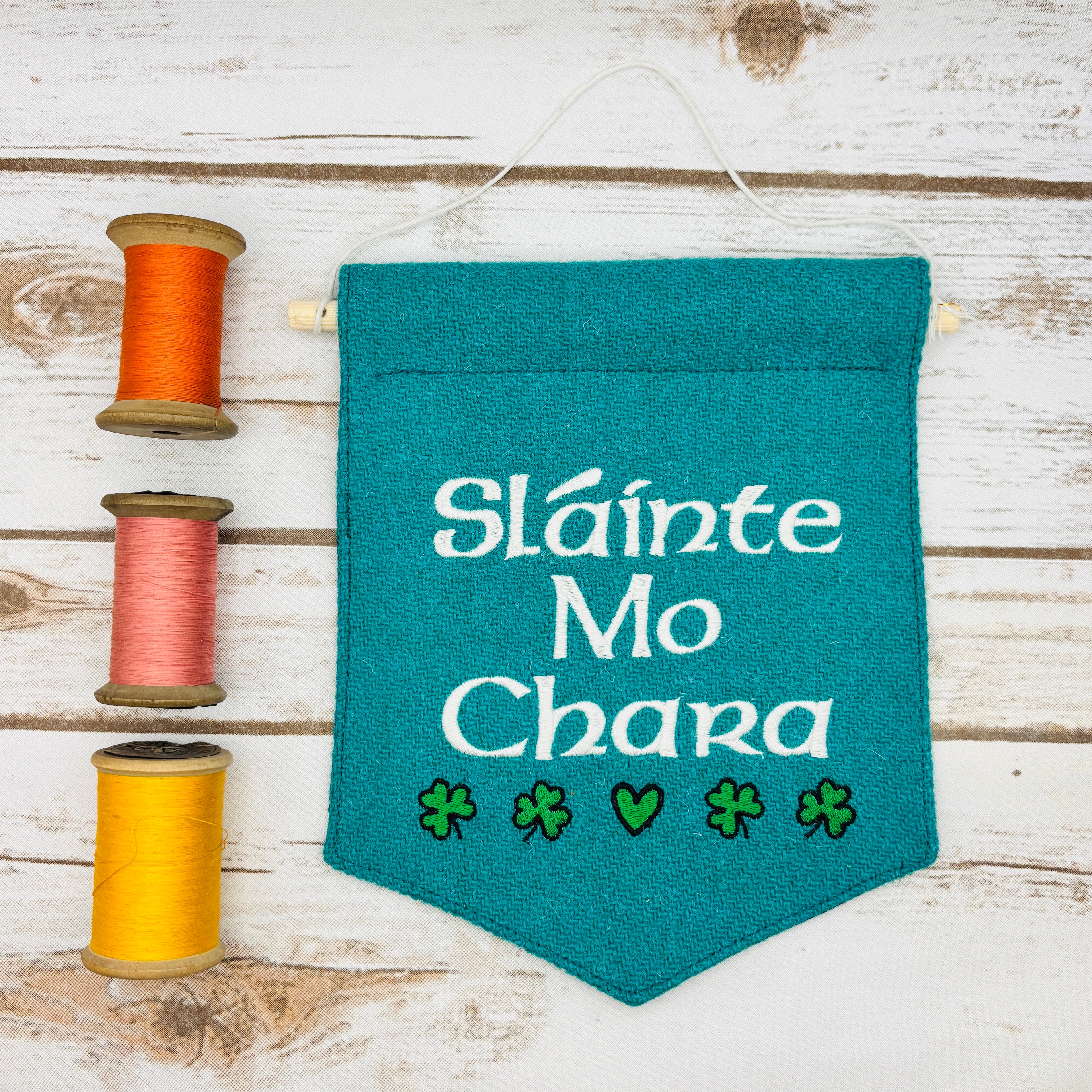 Sláinte mo chara- Be Well My Friend - Irish Pennant Wall Hanging