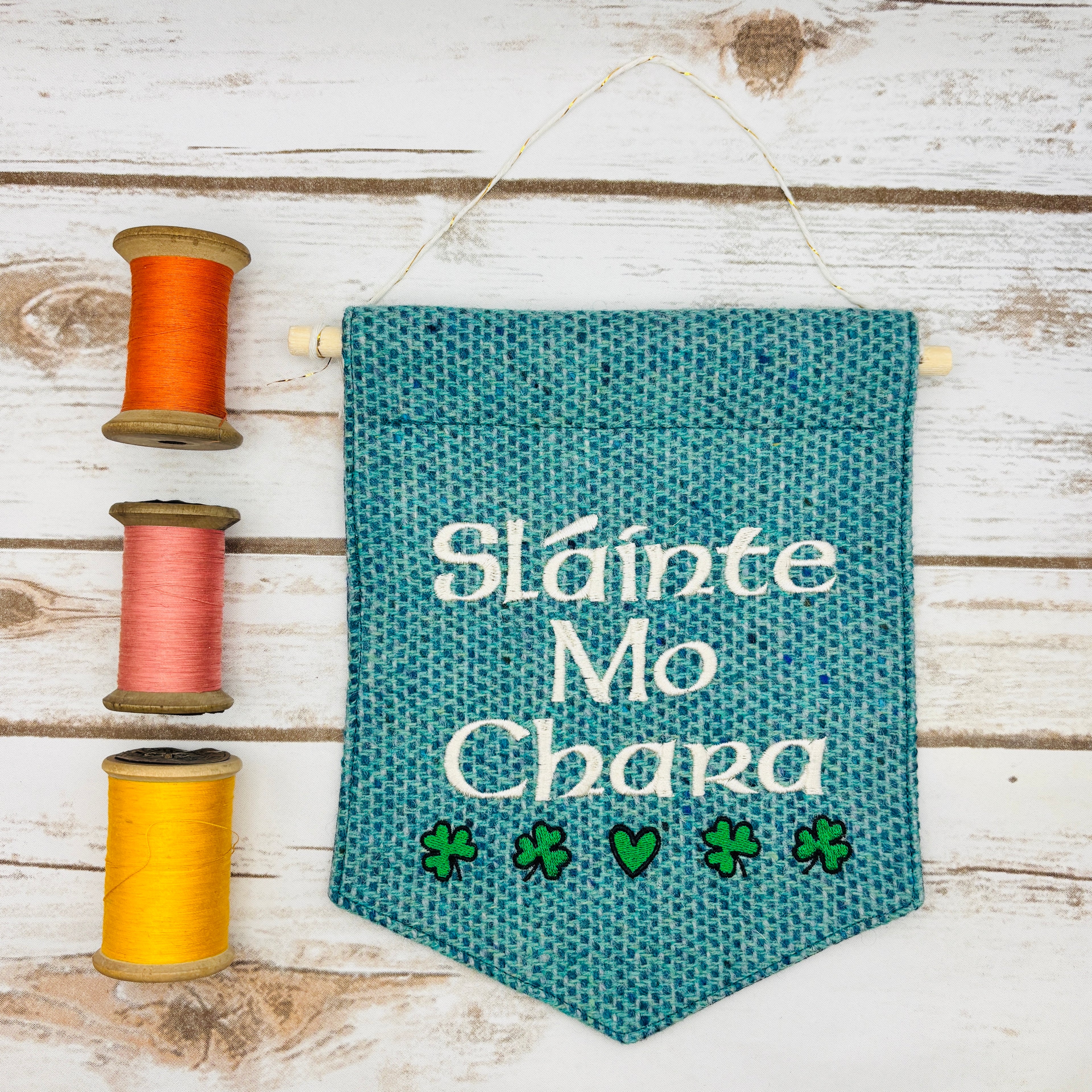 Sláinte mo chara- Be Well My Friend - Irish Pennant Wall Hanging
