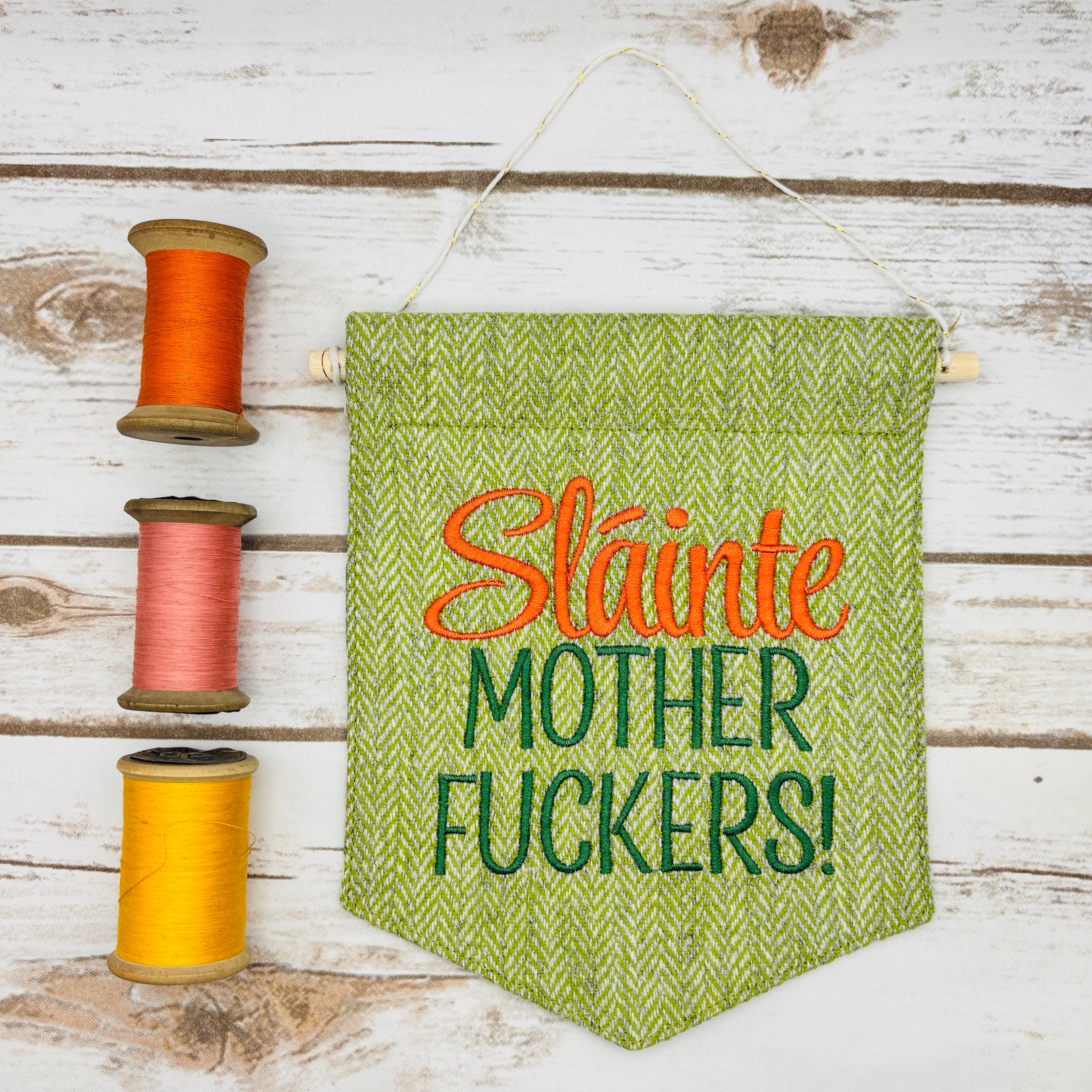 Sláinte MF - Cheers!- Irish Pennant Wall Hanging