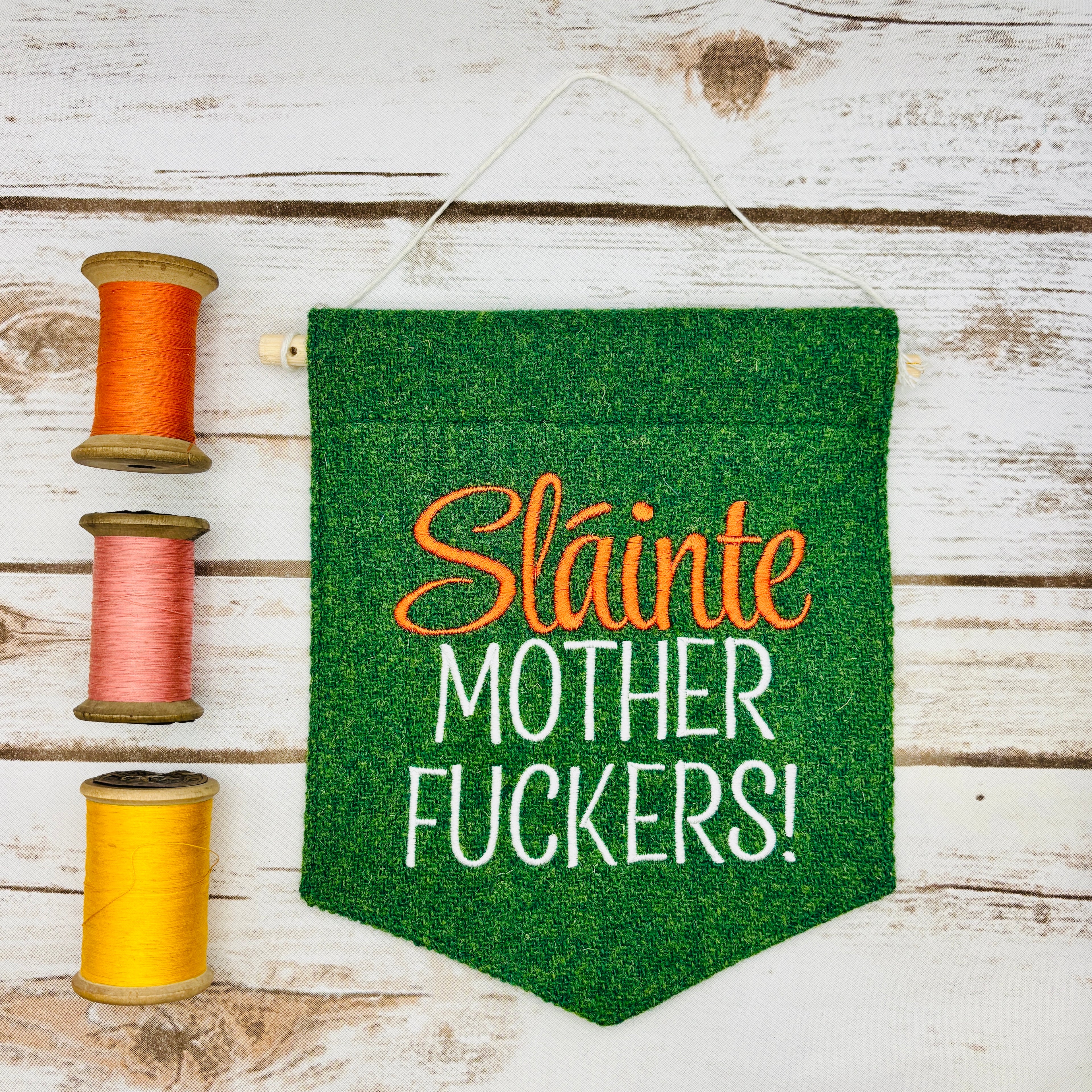 Sláinte MF - Cheers!- Irish Pennant Wall Hanging