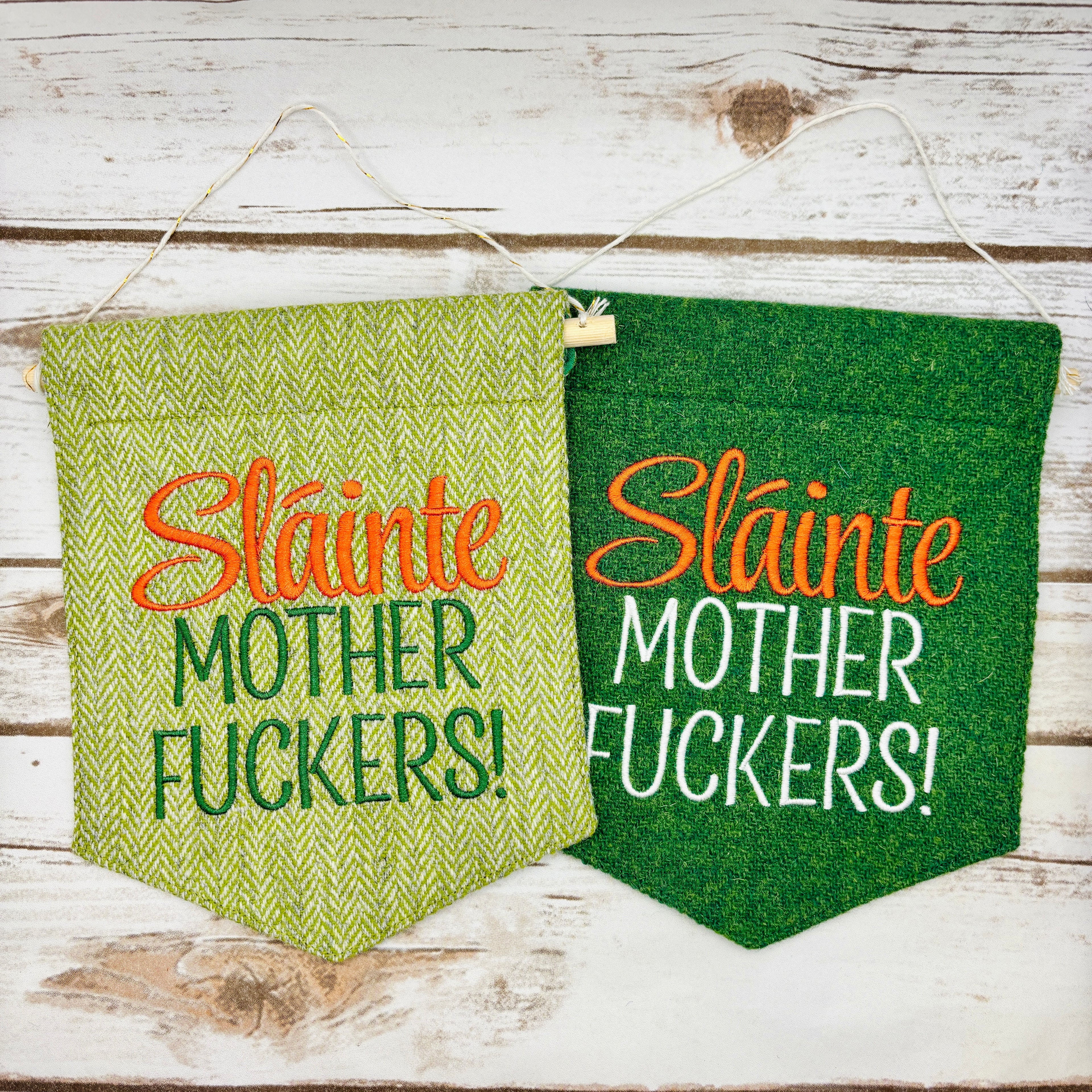 Sláinte MF - Cheers!- Irish Pennant Wall Hanging