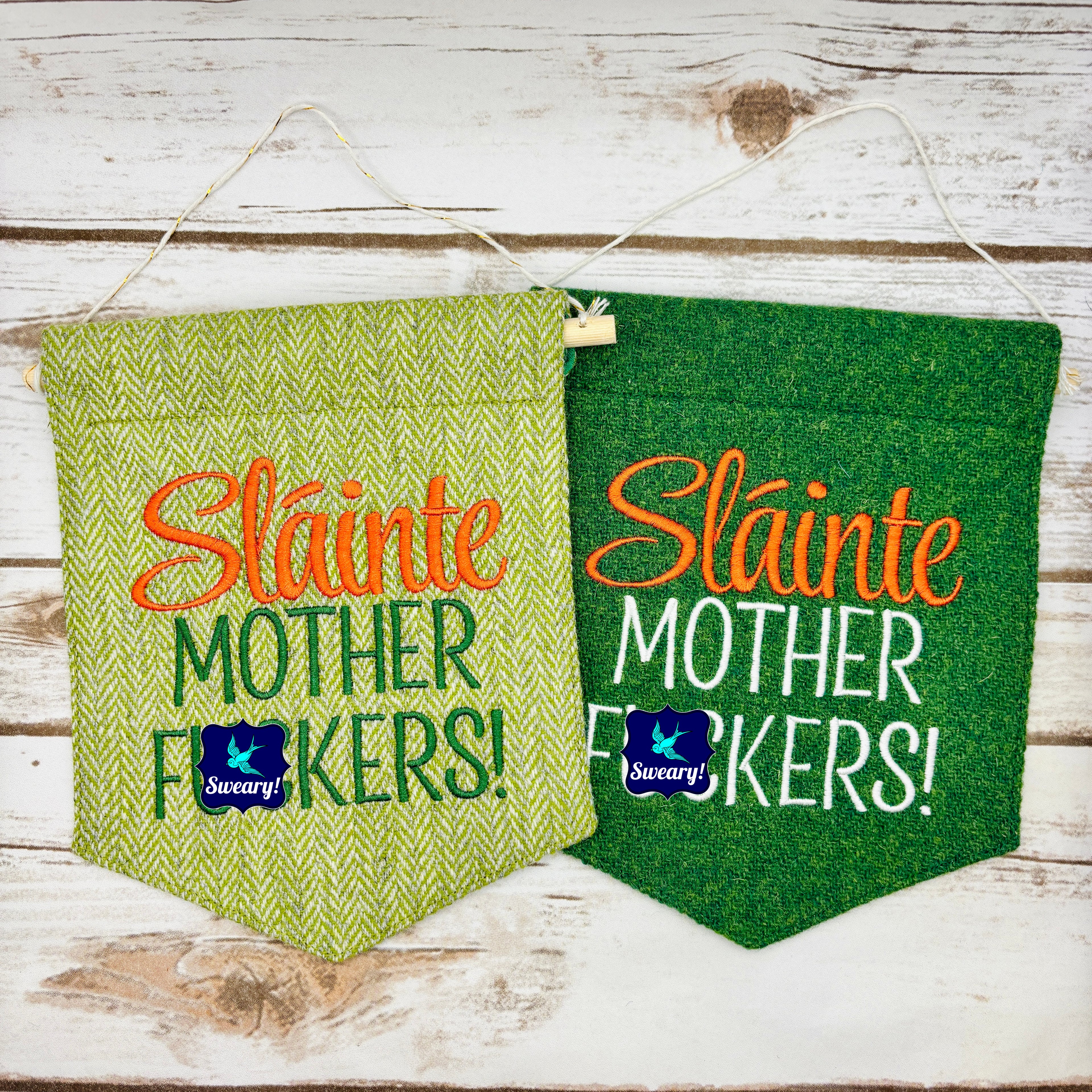 Sláinte MF - Cheers!- Irish Pennant Wall Hanging