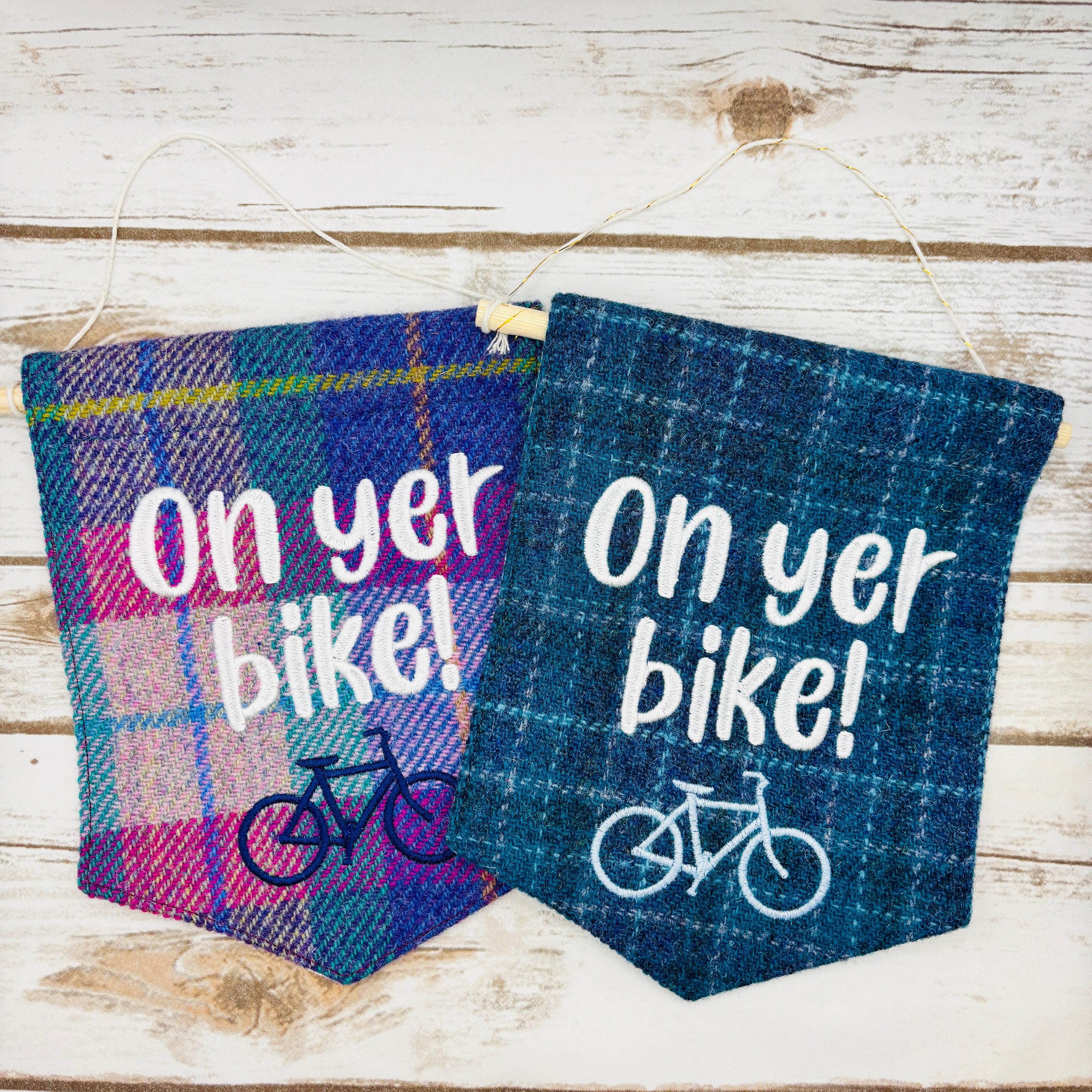 On Yer Bike! Pennant Wall Hanging