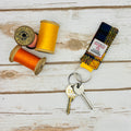 Yellow & Black Hunting MacLeod Tartan Harris Tweed Keyring