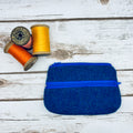 Blue Herringbone Harris Tweed Large Purse