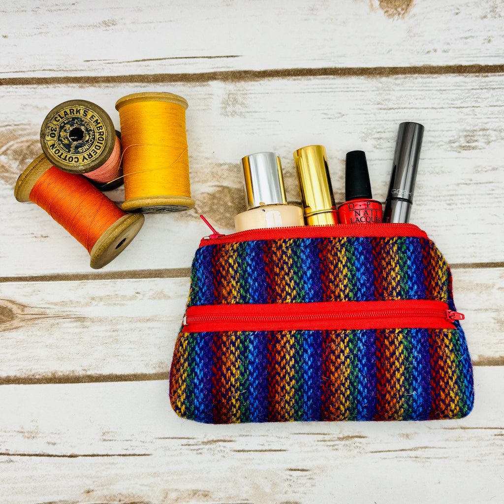 Rainbow Tartan Harris Tweed Large Purse