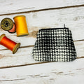Black & White Tartan Harris Tweed Purse