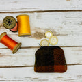 Orange & Brown Tartan Harris Tweed Coin Purse
