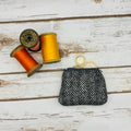 Grey Herringbone Harris Tweed Coin Purse