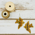 Harris Tweed Bird Earrings
