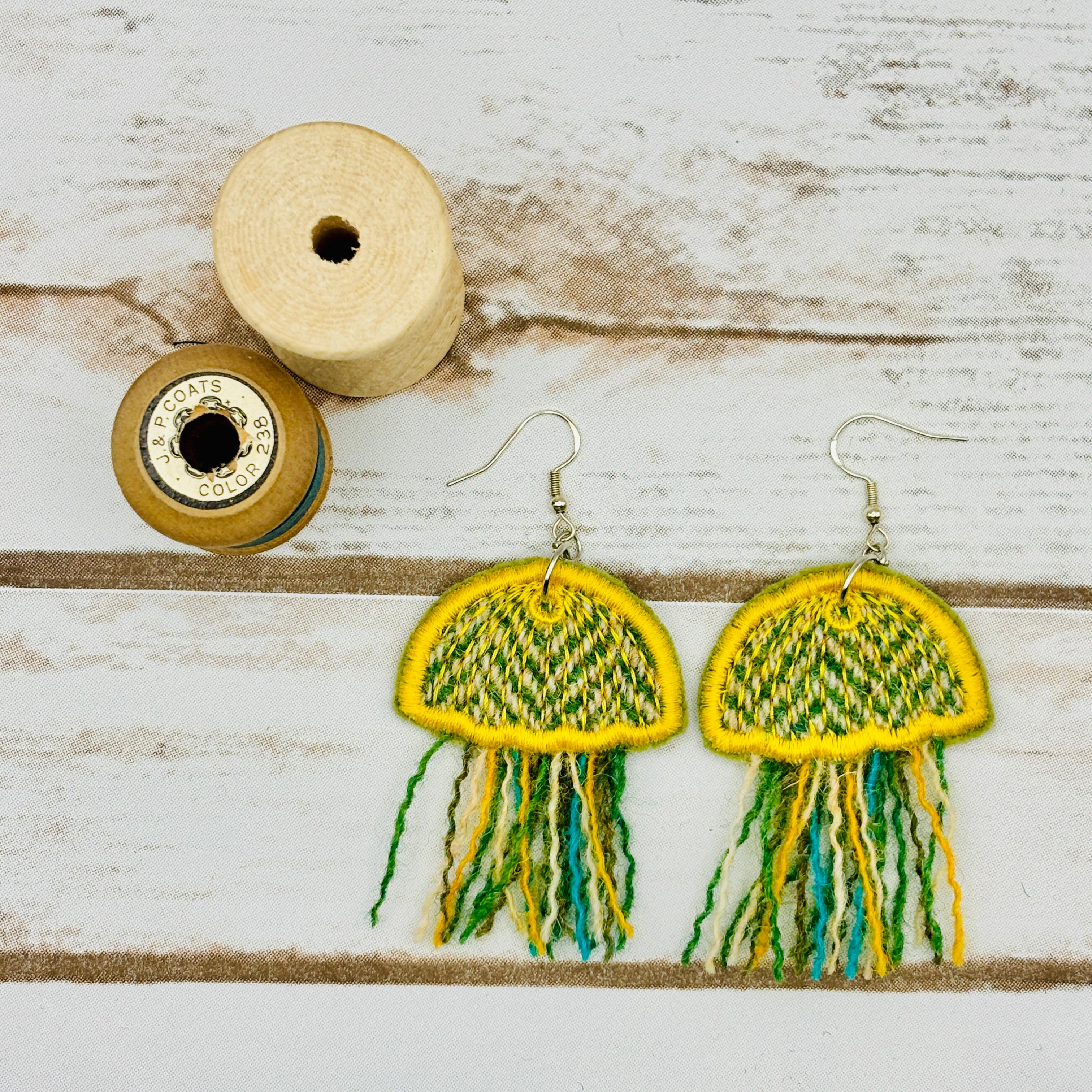 Harris Tweed Jellyfish Earrings