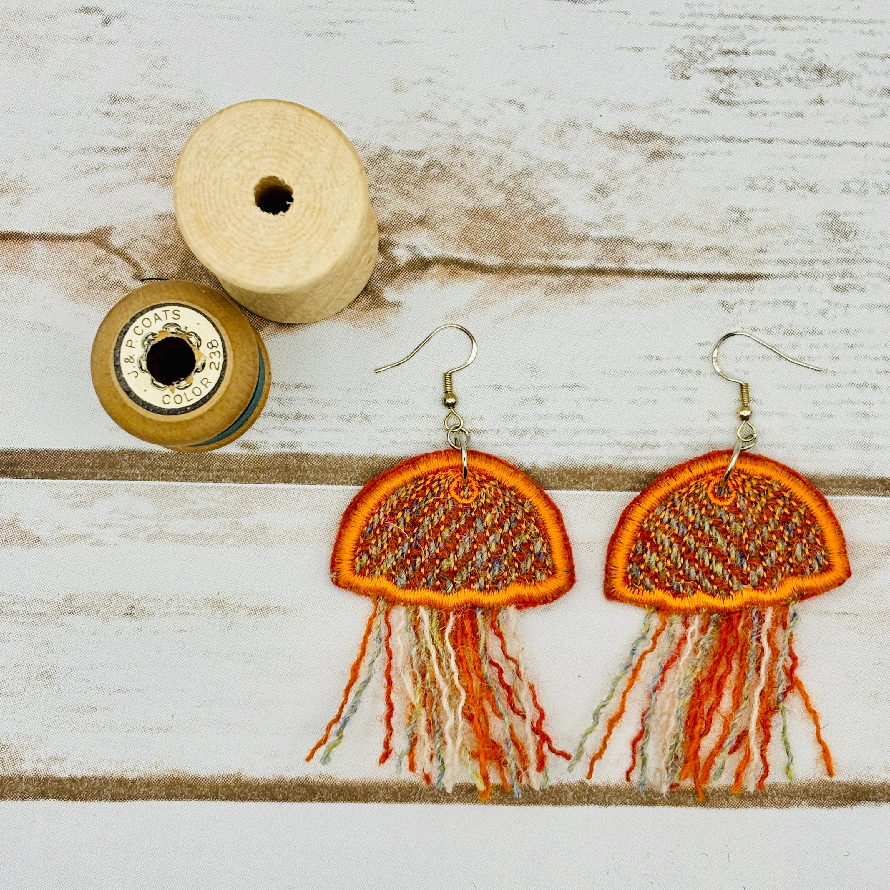 Harris Tweed Jellyfish Earrings